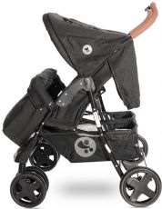 Дитяча коляска для двійні Lorelli Twin BLACK (10020072185)